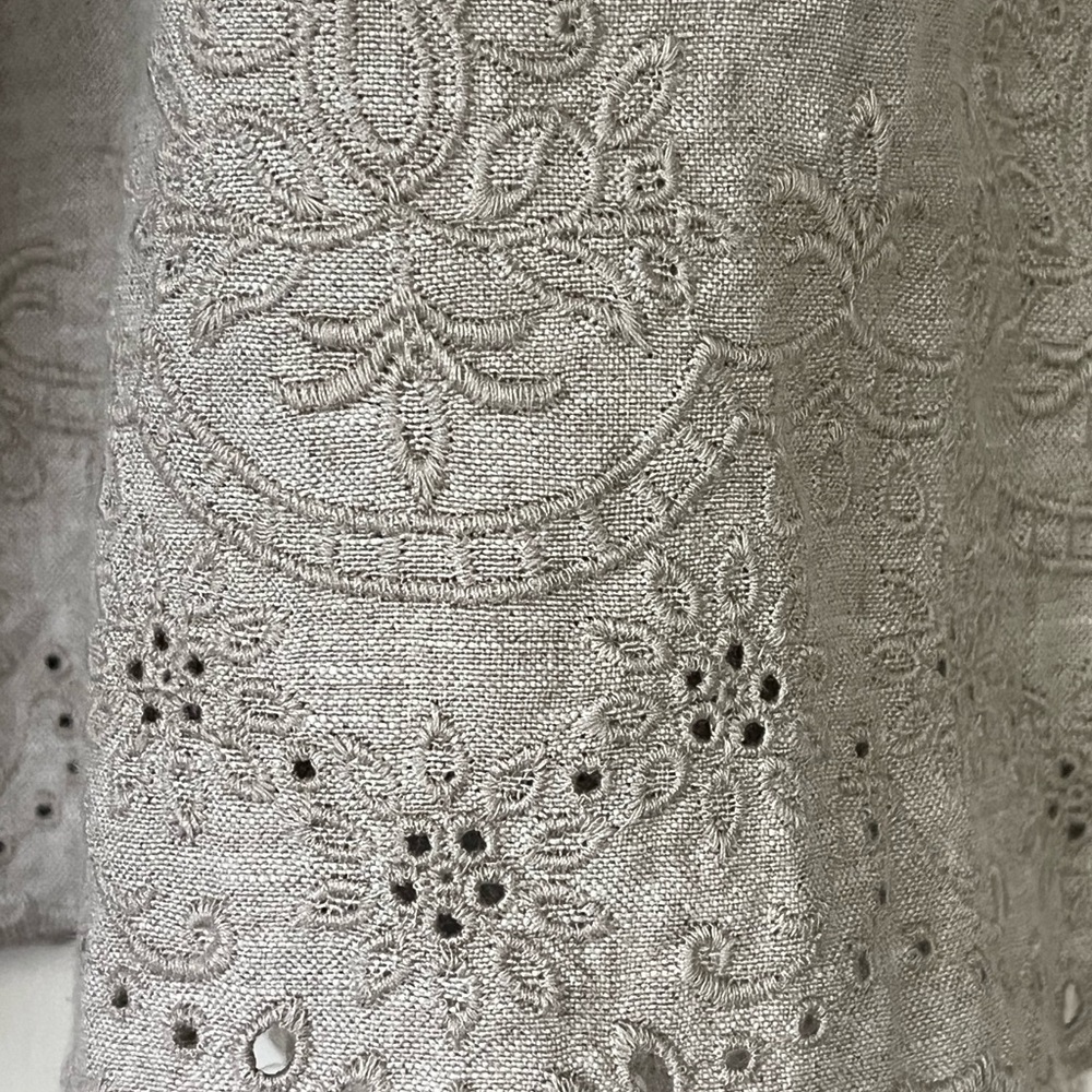 Chicos 3 (XL) Oatmeal Linen Skirt - Picture 2 of 4